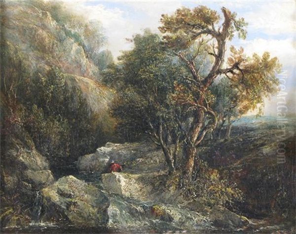 View In North Wales Oil Painting by David Cox the Elder