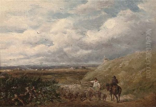 Changing Pastures Oil Painting by David Cox the Elder