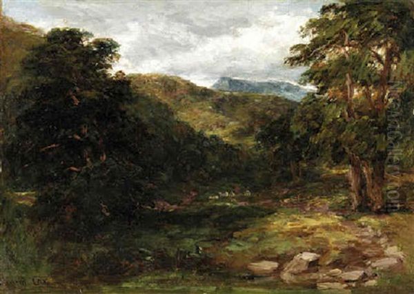 A Forest Clearing Oil Painting by David Cox the Elder