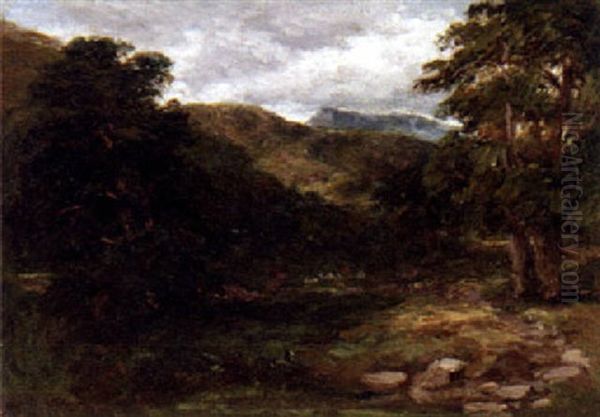 A Forest Clearing Oil Painting by David Cox the Elder