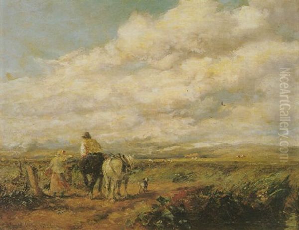 Going To The Hayfield Oil Painting by David Cox the Elder