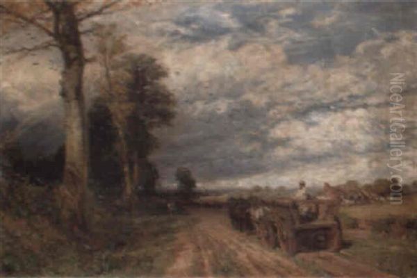 Lane Scene, Warley Oil Painting by David Cox the Elder