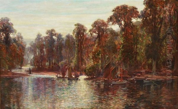 Sunrise Mylok Creek Oil Painting by Garstin Cox