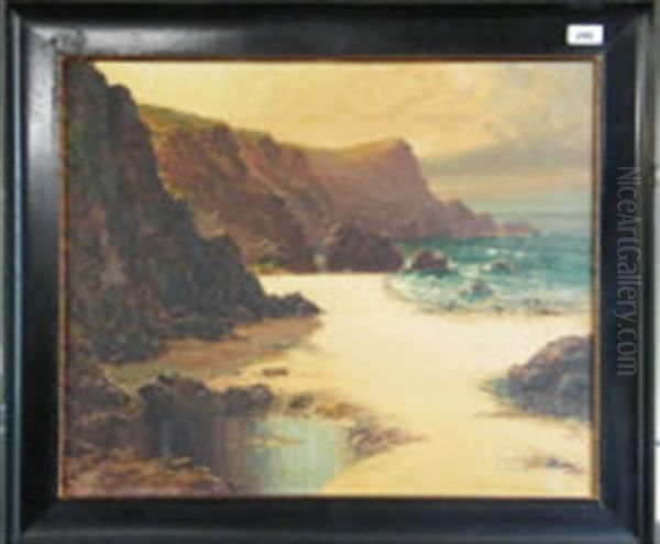 Rocky Shore Oil Painting by Garstin Cox