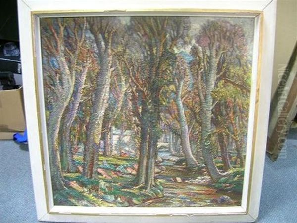 A Woodland Glade Oil Painting by Garstin Cox