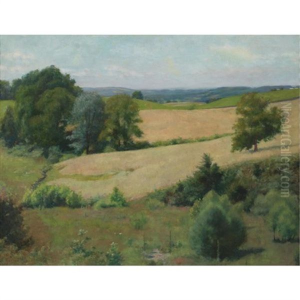 A Rolling Country Oil Painting by Kenyon C. Cox