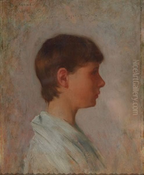 Profile Of A Young Man Oil Painting by Kenyon C. Cox