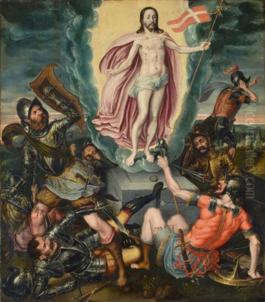 Main Panel Of An Altar With The Resurrection Of Christ Oil Painting by Michiel Coxie the Elder