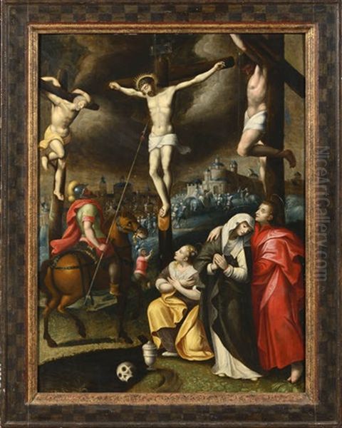 La Crusifixion Oil Painting by Michiel Coxie the Elder