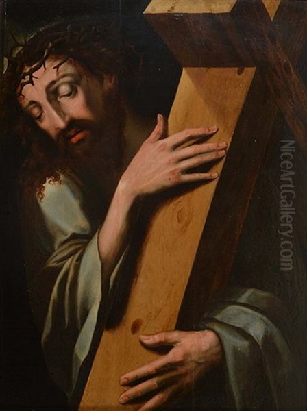 Christ Carrying The Cross Oil Painting by Michiel Coxie the Elder