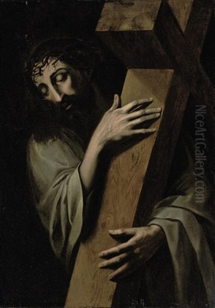 Christ Carrying The Cross Oil Painting by Michiel Coxie the Elder