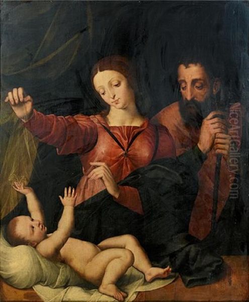 The Holy Family Oil Painting by Michiel Coxie the Elder