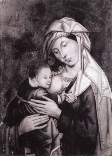 Vierge A L'enfant Oil Painting by Michiel Coxie the Elder