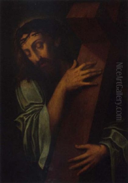 Christ Carrying The Cross Oil Painting by Michiel Coxie the Elder