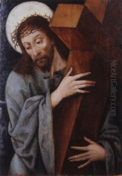 Christ Carrying The Cross Oil Painting by Michiel Coxie the Elder