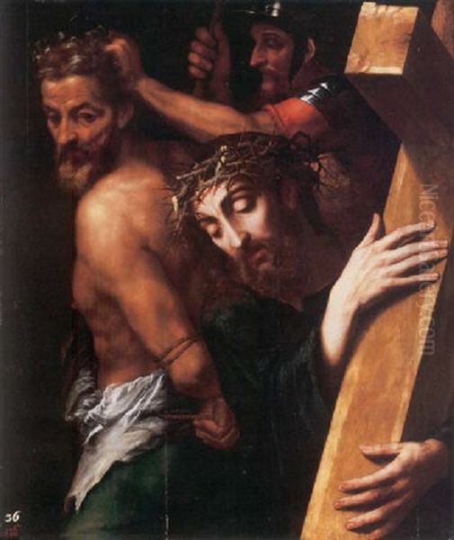 Christ Carrying The Cross by Michiel Coxie the Elder