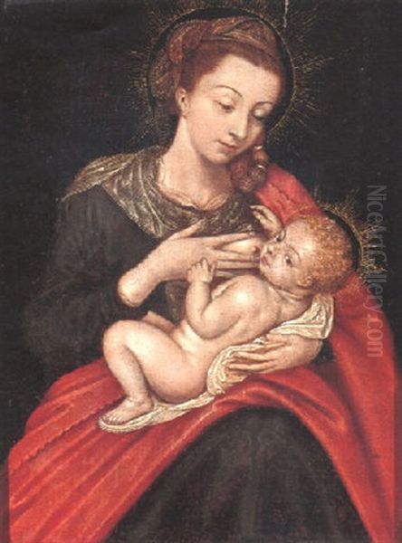 The Madonna And Child Oil Painting by Michiel Coxie the Elder