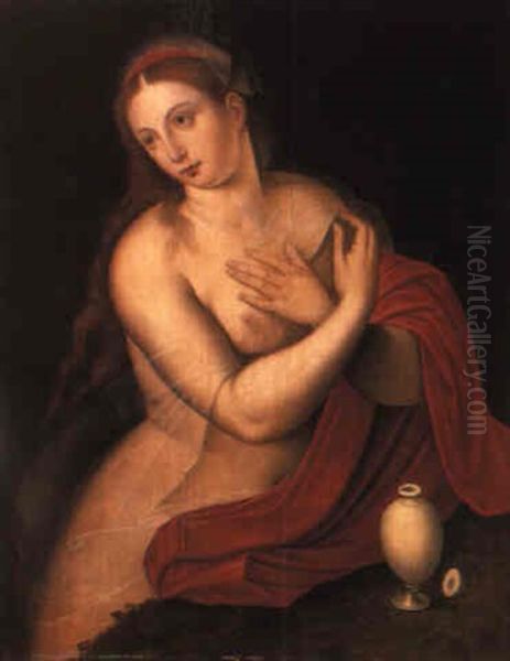 The Pentitent Magdalen Oil Painting by Michiel Coxie the Elder