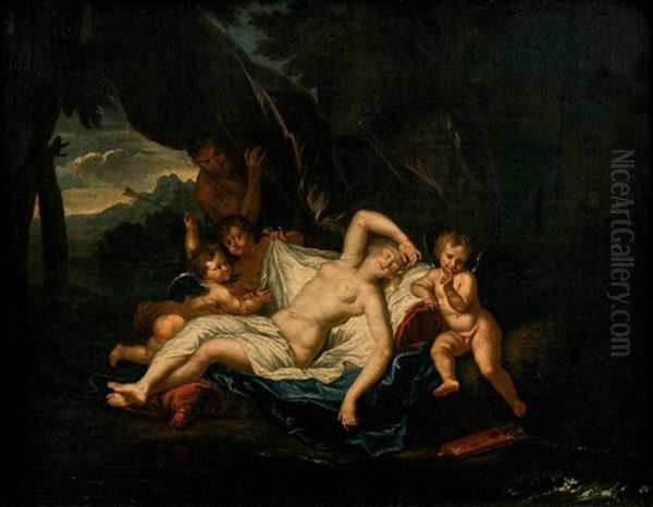 Venus Endormie, Dite Aussi Jupiter Et Antiope Oil Painting by Antoine Coypel