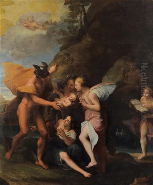 La Naissance De Bacchus Oil Painting by Antoine Coypel