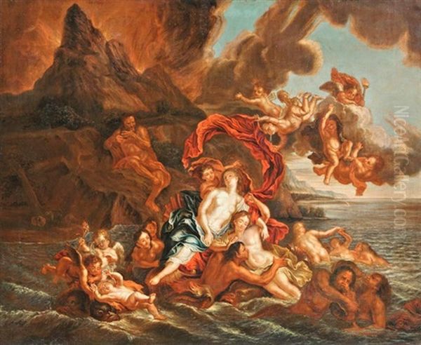 Galatea Diadala Oil Painting by Antoine Coypel