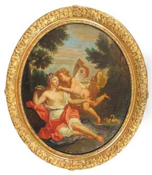 Flore Et Zephyr Oil Painting by Antoine Coypel