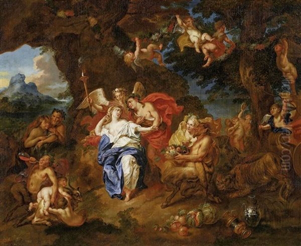 Bacchus Und Ariadne Oil Painting by Antoine Coypel