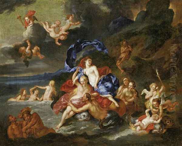 Acis Und Galatea Oil Painting by Antoine Coypel