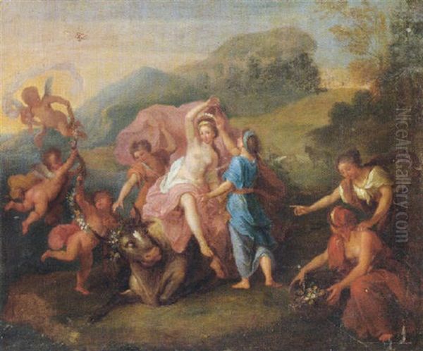 The Rape Of Europa Oil Painting by Antoine Coypel