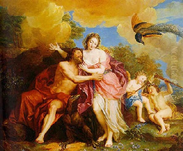 Jupiter And Juno On Mount Ida: La Ceinture De Venus Oil Painting by Antoine Coypel