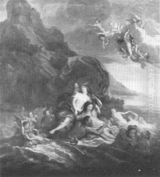 The Triumph Of Galatea Oil Painting by Antoine Coypel