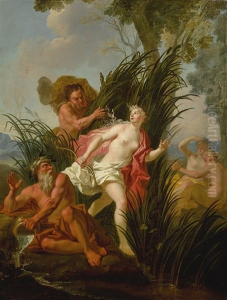 Alpheus Pursuing Arethusa Oil Painting by Charles-Antoine Coypel