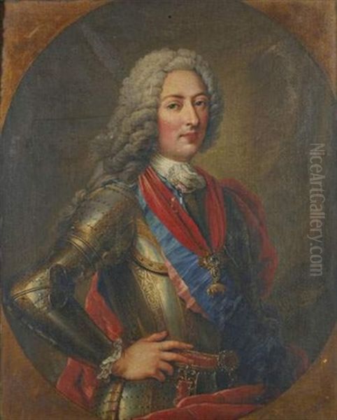 Portrait Du Duc Louis D'orleans Oil Painting by Charles-Antoine Coypel