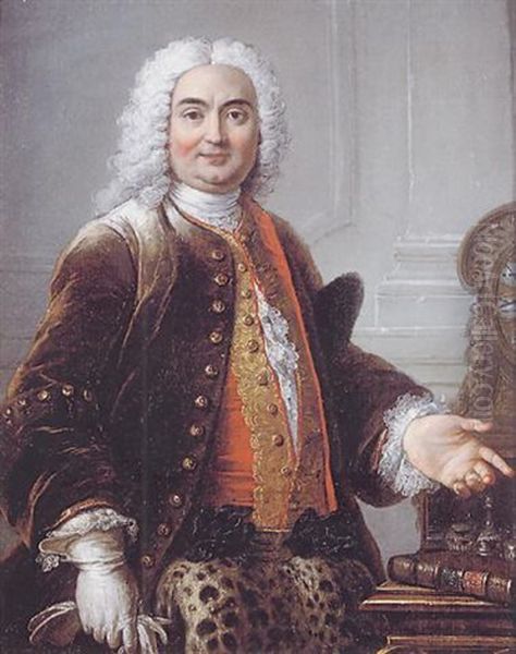 Portrait De Charles De Rohan, Prince De Montauban (?) Oil Painting by Charles-Antoine Coypel