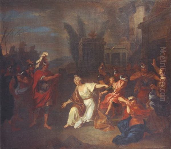 Scene De L'histoire Antique Oil Painting by Charles-Antoine Coypel