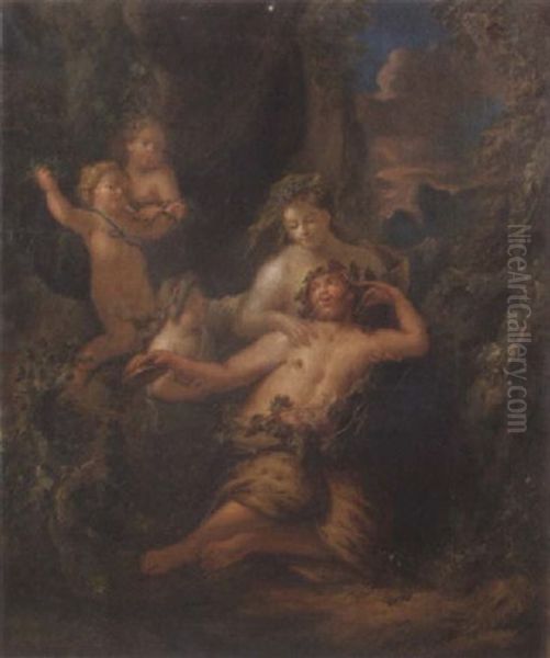 Bacchus And Ariadne Oil Painting by Charles-Antoine Coypel