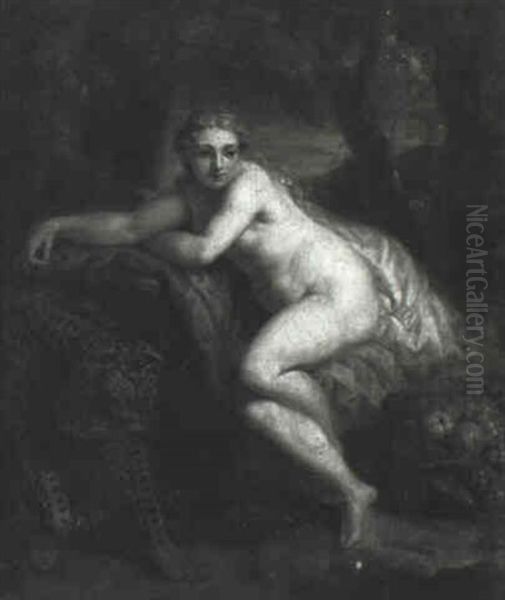 Maenad With A Leopard Oil Painting by Charles-Antoine Coypel