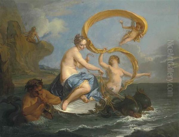 The Triumph Of Galatea Oil Painting by Noel Nicolas Coypel