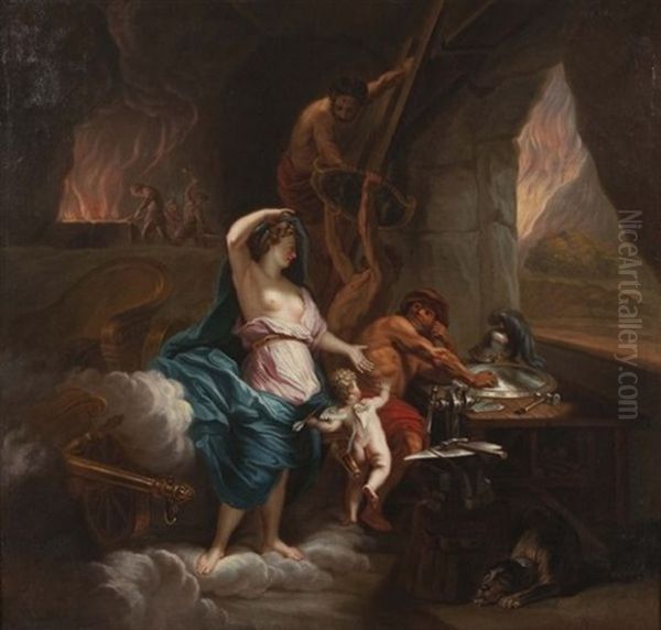 Venus Dans La Forge Du Vulcain Oil Painting by Noel Nicolas Coypel