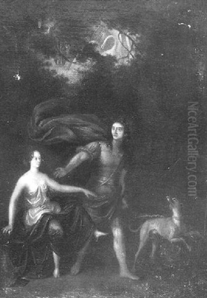 Diana And Endymion Oil Painting by Noel Nicolas Coypel