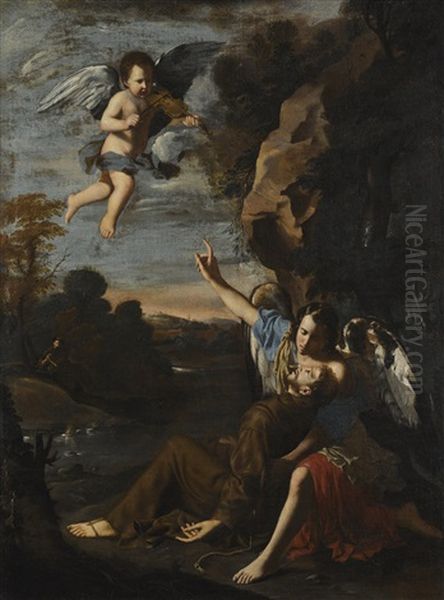 The Ecstasy Of Saint Francis Oil Painting by Francesco Cozza