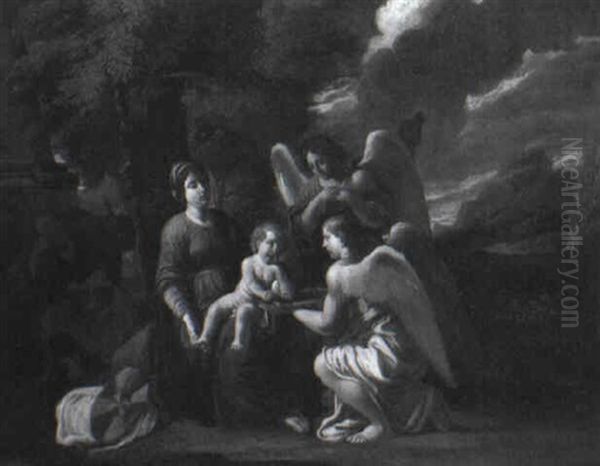 The Rest On The Flight Into Egypt by Francesco Cozza