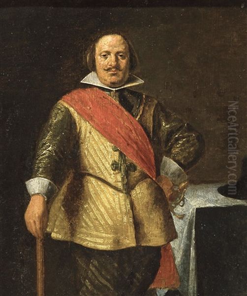 Portrait D'un Officier Espagnol Oil Painting by Joos van Craesbeeck