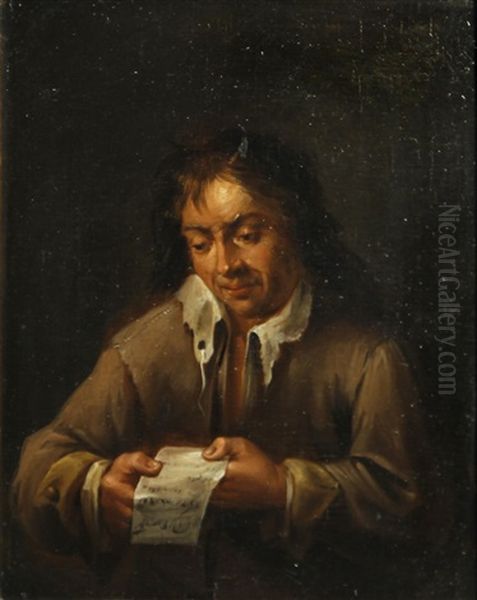 Man Reading A Letter Oil Painting by Joos van Craesbeeck