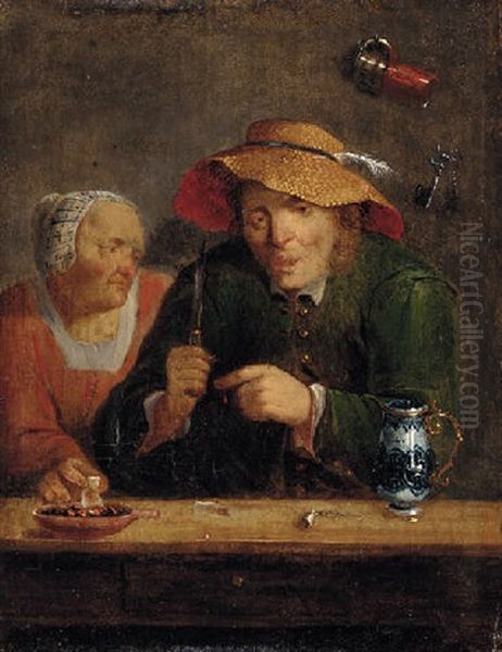 Peasants Nursing A Wound Oil Painting by Joos van Craesbeeck