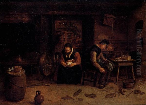 Taller De Zapatero Oil Painting by Joos van Craesbeeck