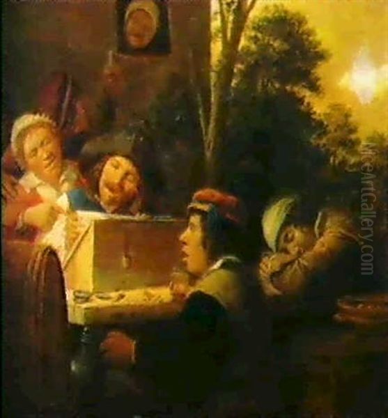 Der Ehevertrag Oil Painting by Joos van Craesbeeck