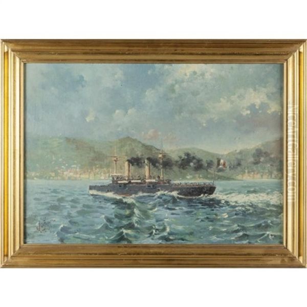 La Real Nave Liguria Oil Painting by Aurelio Craffonara