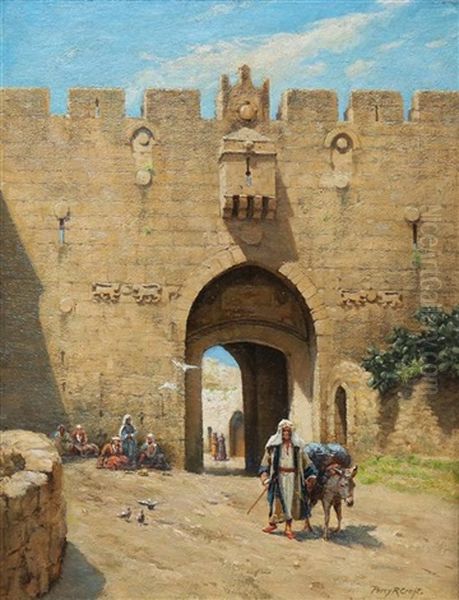 Nablus Gate, Jerusalem Oil Painting by Percy Robert Craft