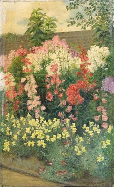 The Garden In Full Bloom (pair) Oil Painting by Percy Robert Craft